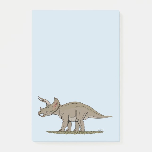 Bloco De Notas Dinossauro Cretáceo Tricerátops (Frente)