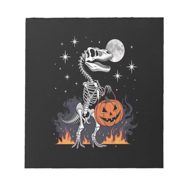 Bloco De Notas Dinossauro de Halloween Spooky Saurus (Frente)