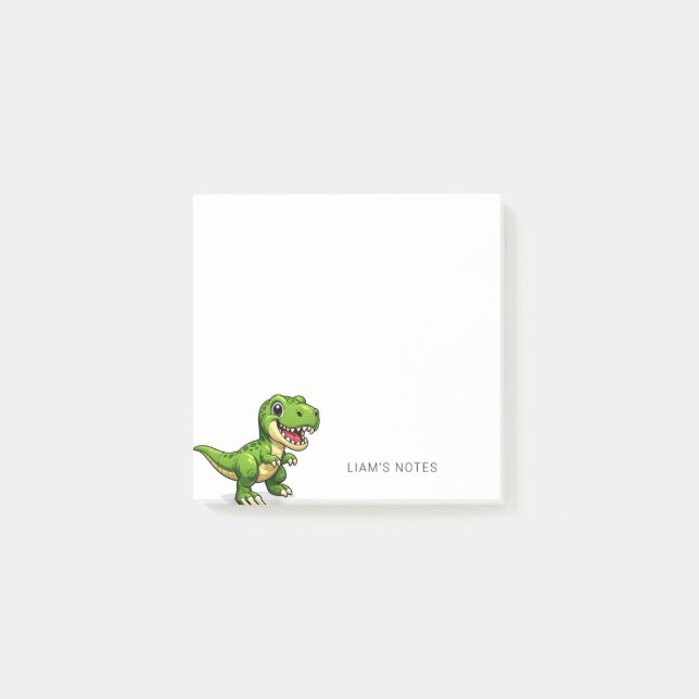 Bloco De Notas Dinossauro Fofo Personalizado Moderno (Frente)