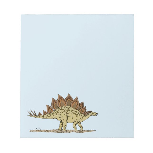 Bloco De Notas Dinossauro Jurássico Stegossauro (Frente)