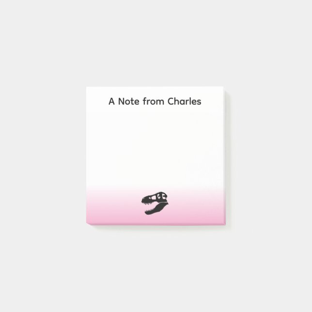 Bloco De Notas Dinossauro Personalizado T. rex (Frente)