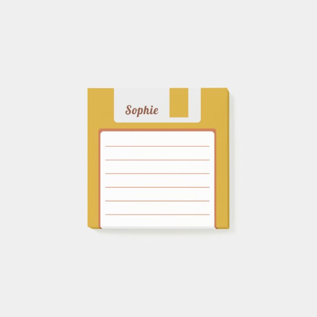 Bloco De Notas Disco Flexível Pastel Nome Personalizado, cores qu (Frente)