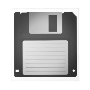 Bloco De Notas Disquete vazia retro subtil