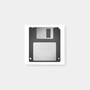 Bloco De Notas Disquete vazia retro subtil