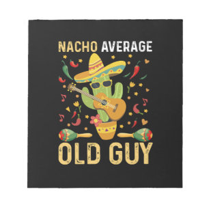 Bloco De Notas Dito de Humor de Cara Velho Nacho Médio
