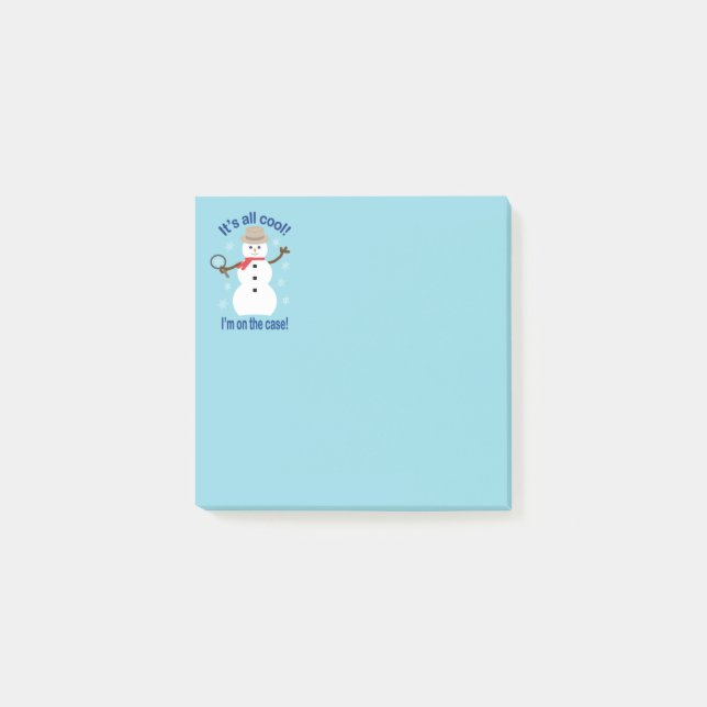 Bloco De Notas Diversão e Rico É tudo Legal Detetive Snowman (Frente)