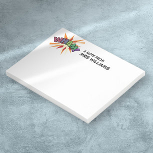 Bloco De Notas Diversão Personalizada HQ Moderno WHAM