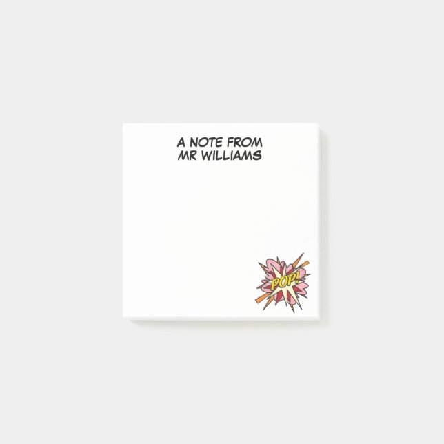 Bloco De Notas Diversão Personalizada, POP de BD moderno Legal (Frente)