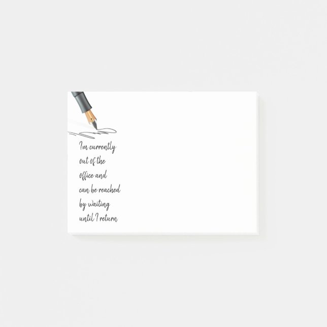Bloco De Notas Divertido que estou fora do escritório (Frente)