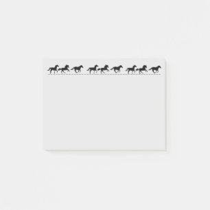 Bloco De Notas Divertimento Cavalos Correntes Arte Gráfica de Sil