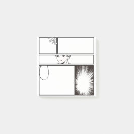 Bloco De Notas  DIY Manga Comic Strip – Blank Panel with Japanes