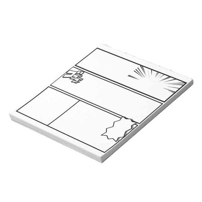 Bloco De Notas  DIY Manga Panel 3– Customizable Japanese Comic  (Invertido)