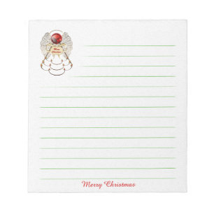 Bloco de notas do anjo do Feliz Natal - modelo