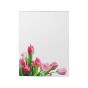Bloco de Notas do Buquê de Tulipas Rosa