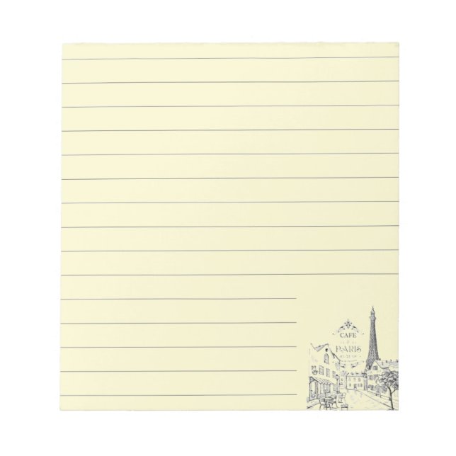 Bloco de notas do café de Paris (Frente)