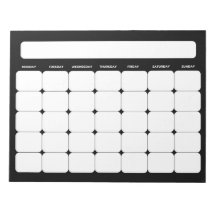 Bloco de Notas do Calendário do Planejador Mensal