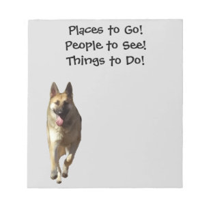 Bloco de notas do cão de german shepherd
