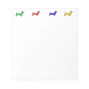 Bloco de notas do cão de salsicha