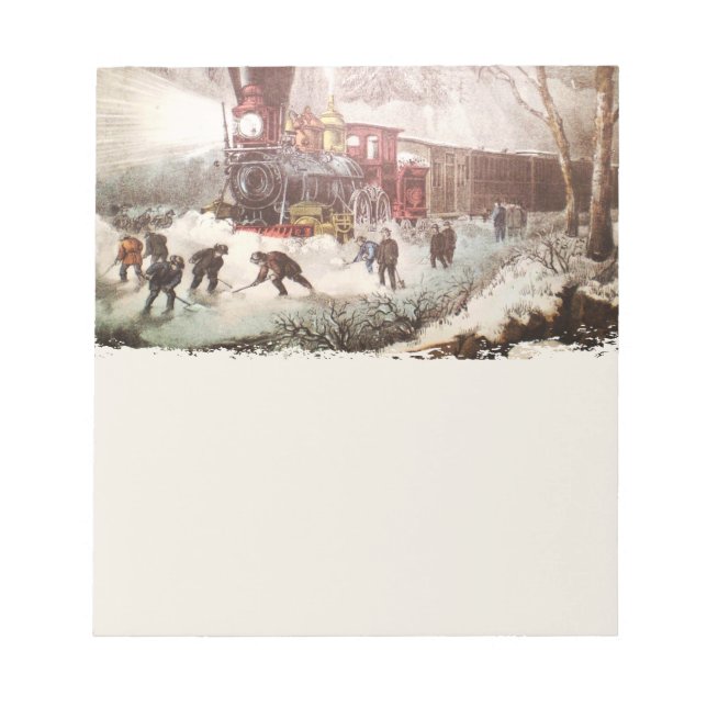 Bloco de notas do comboio ligado à neve (Frente)