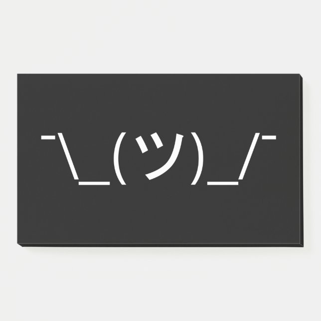 Bloco De Notas ¯ do Emoticon da encolho de ombros \ japonês (Frente)