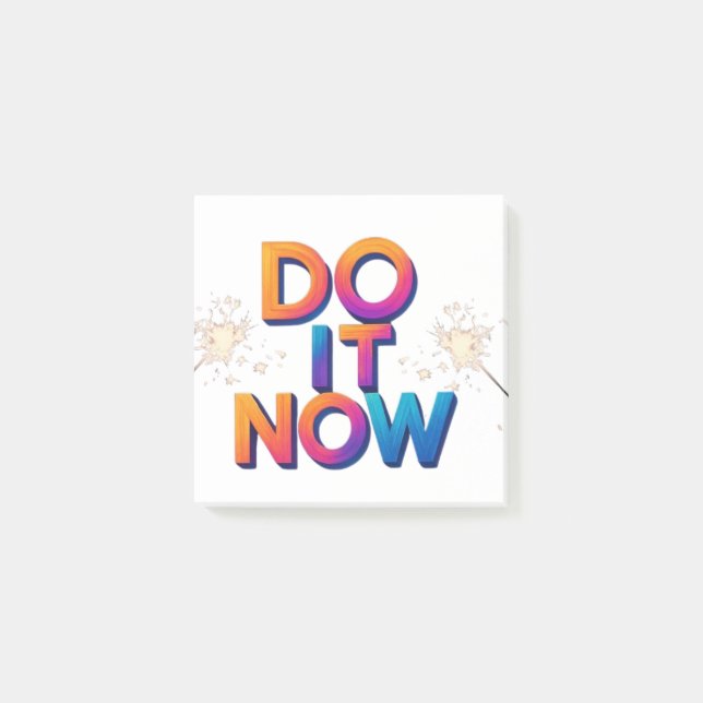 Bloco De Notas Do It Now Motivational Post-it Notes – Action Remi (Frente)