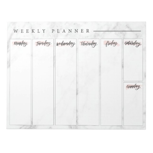 Bloco de Notas do Marble Weekly Planner (Frente)