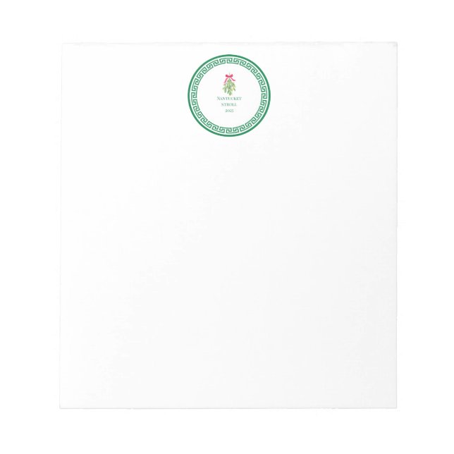 Bloco de Notas do Passeio de Natal de Nantucket (Frente)