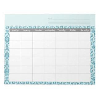 Bloco de Notas do Planejador de Calendário do Dama