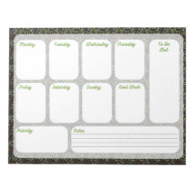 Bloco de Notas do Planejador Semanal