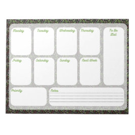 Bloco de Notas do Planejador Semanal