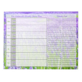 Bloco de Notas do Plano de Menu Personalizado Sema