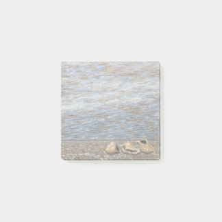 Bloco de notas do post-it da praia