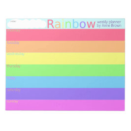 Bloco de Notas do Rainbow Weekly Planner To Do