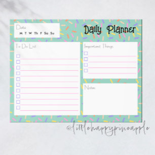 Bloco de Notas do Sprinkle Daily Planner