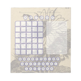 Bloco de notas do Wordle Scratch - Girassol