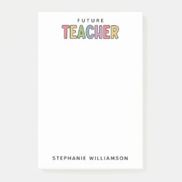 Bloco De Notas Docente Futuro Personalizado Corajoso