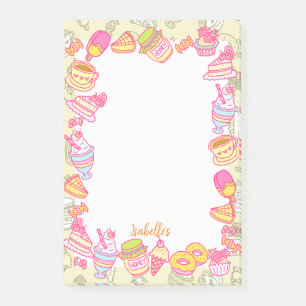 Bloco De Notas Doces Bakery e Bebidas Verdes