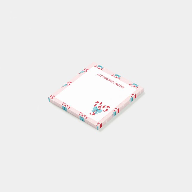 Bloco De Notas Doces e Arcos - Padrão de Natal (Inclinado)