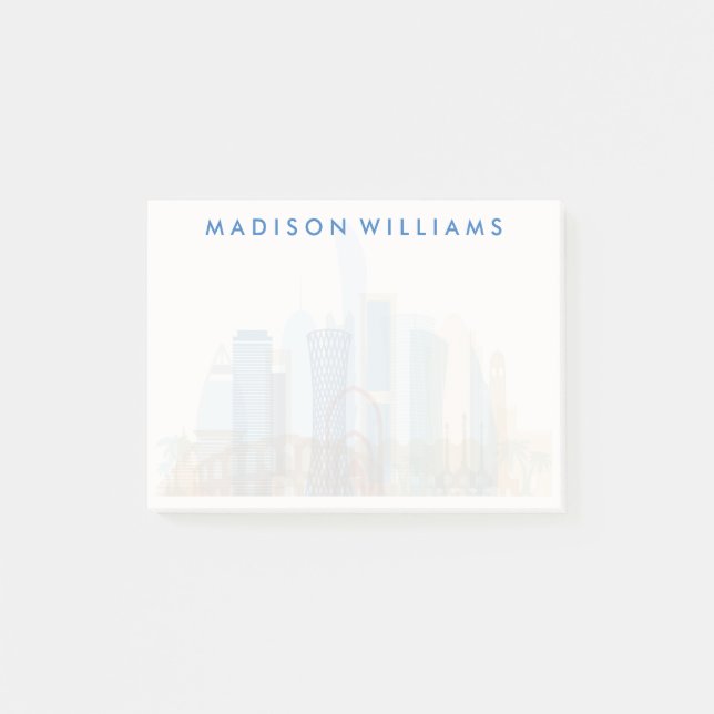 Bloco De Notas Doha, Catar| Linha telefônica (Frente)