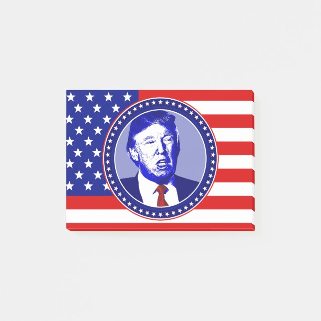 Bloco De Notas donald trump american flag (Frente)