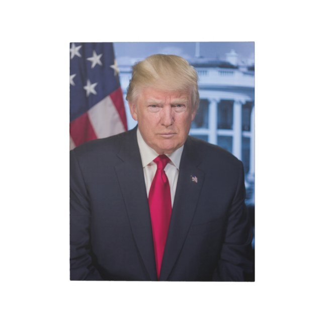 Bloco De Notas Donald Trump Retrato Presidencial Oficial (Invertido)