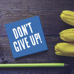 Bloco De Notas Don't Give Up Deep Blue Motivational Positive
