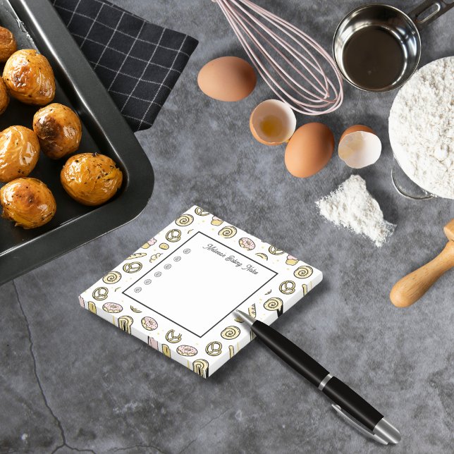 Bloco De Notas Doodle do Doce Doce Doce com Tratamentos Amarelos, (Criador carregado)