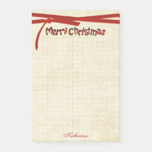 Bloco De Notas Dot Grid Felry Natal Tartan