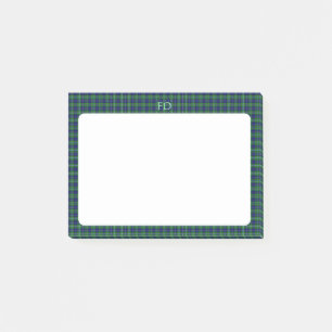 Bloco De Notas Douglas Oficial Tartan com monograma/nome
