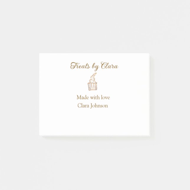 Bloco De Notas Dourada faísca trata padaria feita com nome de adi (Frente)