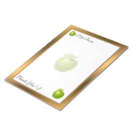 Bloco De Notas Dourada Fruta moderna adicione seu texto