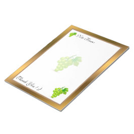 Bloco De Notas Dourada Fruta moderna adicione seu texto