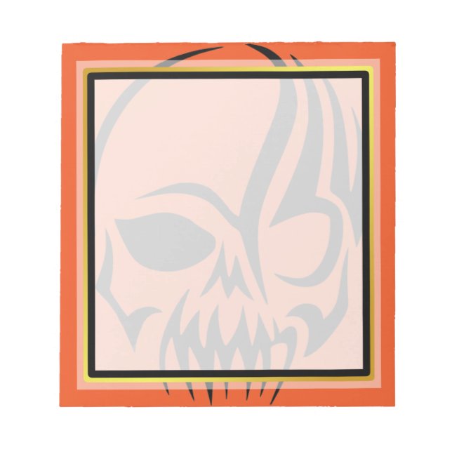 Bloco De Notas Dourado barqueiro do Halloween (Frente)