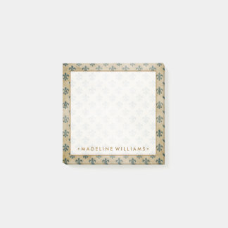 Bloco De Notas Dourado Fleur-De-Lis